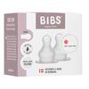 BIBS Baby Bottle Nipple Round Silicone Thick Flow - 2 stk.