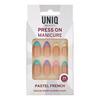 UNIQ Press-On Negle med Lim - Pastel French - 24 stk.