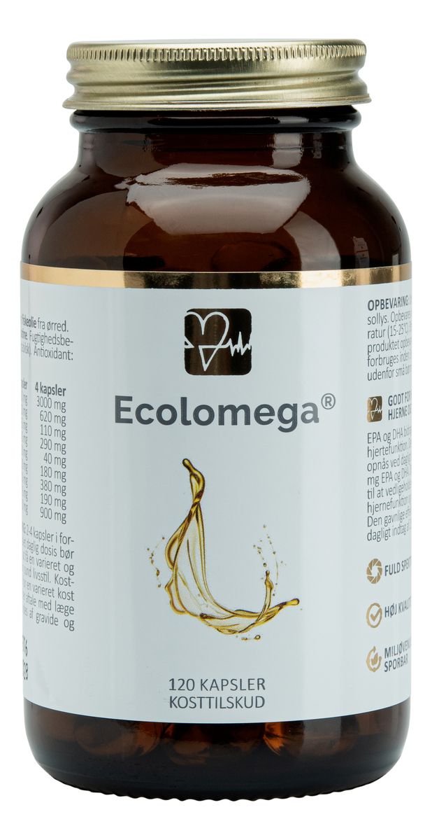 Natur-Drogeriet Ecolomega Fiskeolie - 120 kaps.