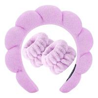 UNIQ Spa Bubble Hårbøjle og Mikrofiber Armbånd - 1 sæt.