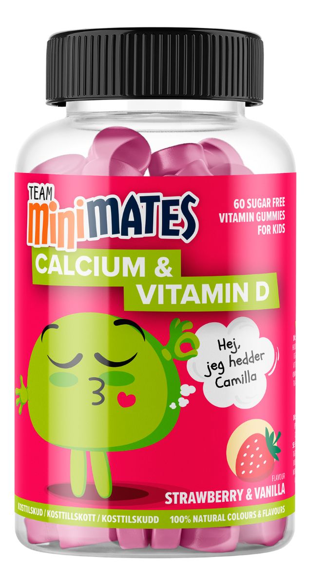 Team Minimates Calcium & D (Strawberry & Vanilla) - 60 stk.