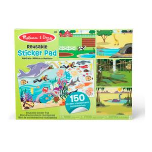 Melissa & Doug Klistermærkehæfte Genanvendeligt - Dyrelevesteder - 1 stk.