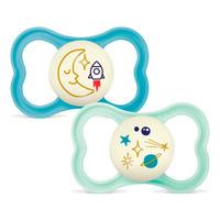 MAM Air Night Silikone Blå 16-36 mdr. - 2 stk.