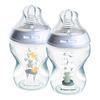 Tommee Tippee Natural Start Sutteflaske 260 ml. - Deco Blå - 2 stk.