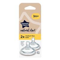 Tommee Tippee Natural Start Medium Flow Flaskesut (+3 mdr.) - 2 stk.