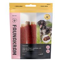 Faunakram 13,5 cm Filled Rawhide Roll with Duck Paste - 300 g.