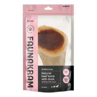 Faunakram Natural Beef bone stuffed with 92% Duck Liver - 200 g.