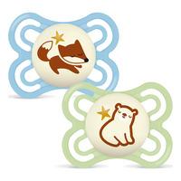 MAM Perfect Silk Night Sut Blå/Grøn 0-6 mdr. - 2 stk.