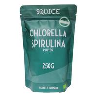 Squice Økologisk Chlorella og Spirulina Pulver - 250 g.