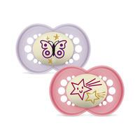 MAM Original Night Sut 16-36 mdr., Pink/Hvid - 2 stk.