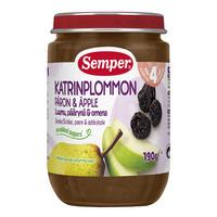 Semper Frugtpure m. Sveske, Pære og Æble 4 mdr. Ø - 190 g.