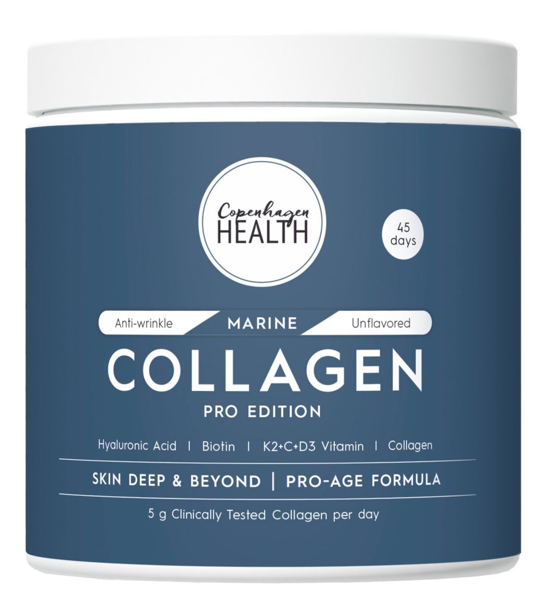 Copenhagen Health Marine Collagen Pro Edition (45 dage) - 241 g.