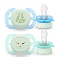 Philips Avent Sut Ultra Start Nighttime 0-2 m - blå, turkis - 2 stk.