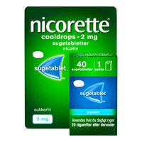 Nicorette Sugetabletter Cooldrops 2 mg - 40 sugetabl.