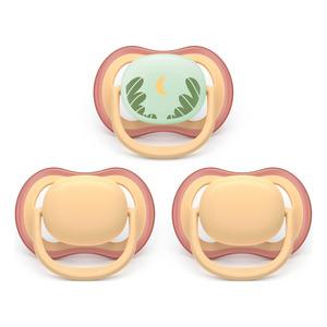 Philips Avent Sut Ultra Air Day & Night 0-6 m - orange, grøn - 3 stk.