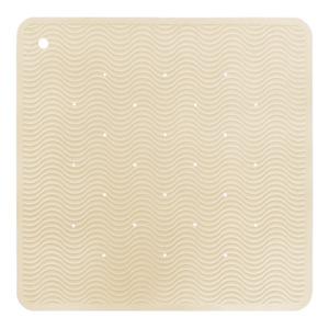 Hevea Bath Mat Wave Square - Sand - 1 stk.