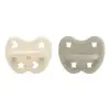 Hevea Orthodontic Teat Newborn 0+ Months - Oat & Milky White - 2 stk.
