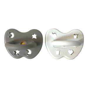 Hevea Orthodontic Teat 3-36 months - Stone Cloud - 2 stk.