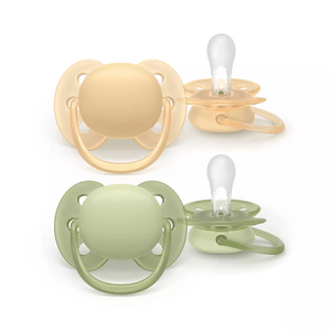 Philips Avent Sut Ultra Soft 6-18 m - orange, grøn - 2 stk.