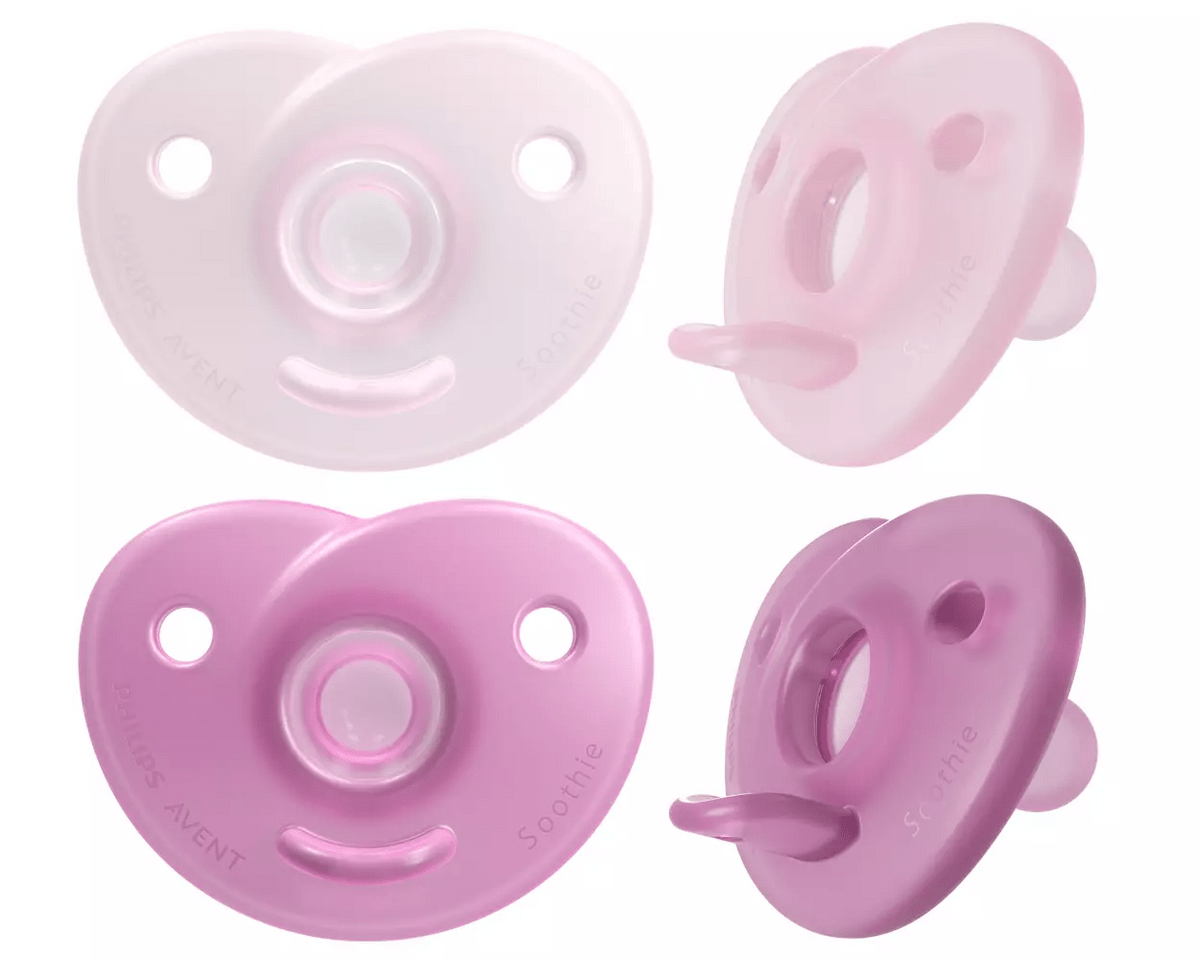 Køb Philips Avent Soothie 0-6 m - rosa, lilla - 2 stk. | Med24.dk