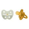 Hevea Round Teat 3-36 Months - Arctic amber - 2 stk.