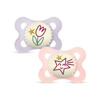 MAM Original Night Silikone Sut Pink/Lilla 0-6 mdr. - 2 stk.
