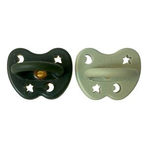 Hevea Orthodontic Teat 3-36 months - Moss Veil - 2 stk.