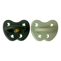 Hevea Orthodontic Teat 3-36 months - Moss Veil - 2 stk.