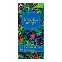 Chocolate and Love Chokolade Rich Dark 71% Ø - 80 g.