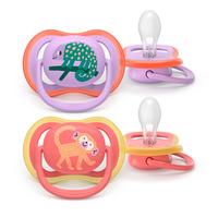 Philips Avent Sut Ultra Air 18 m+ - lilla, rød - 2 stk.
