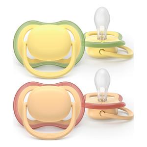 Philips Avent Sut Ultra Air 0-6 m - gul, orange - 2 stk.