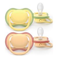 Philips Avent Sut Ultra Air 0-6 m - gul, orange - 2 stk.