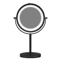 Gillian Jones Bordspejl m. LED lys & X10 forstørrelse - Mat sort - 1 stk.