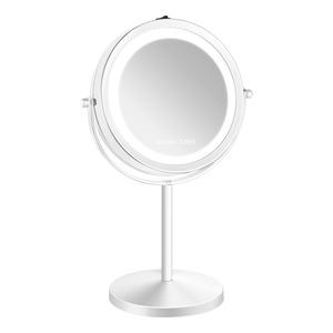 Gillian Jones Bordspejl m. LED lys & X10 forstørrelse - Hvid - 1 stk.