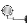 Gillian Jones Dobbeltsidet Vægspejl m. LED lys X1/X10 forstørrelse - Mat sort - 1 stk.