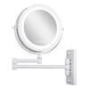 Gillian Jones Dobbeltsidet LED Vægspejl m. X10 forstørrelse - Hvid - 1 stk.