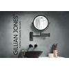 Gillian Jones Dobbeltsidet Vægspejl m. LED lys X1/X10 forstørrelse - Mat sort - 1 stk.