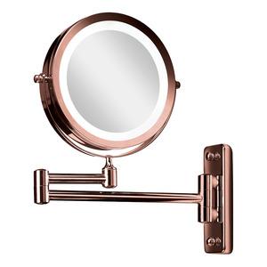 Gillian Jones Dobbeltsidet LED Vægspejl m. X10 forstørrelse - Kobber - 1 stk.