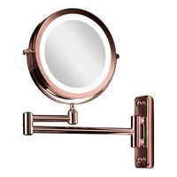 Gillian Jones Dobbeltsidet LED Vægspejl m. X10 forstørrelse - Kobber - 1 stk.
