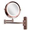 Gillian Jones Dobbeltsidet LED Vægspejl m. X10 forstørrelse - Kobber - 1 stk.