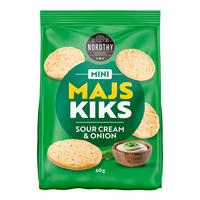 Nordthy Mini Majskiks Sour Cream & Onion - 60 g.