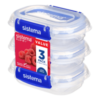 Sistema Klip It Plus Rectangle 180 ml. - 3 stk.
