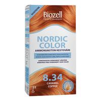 Biozell Professional Nordic Color Caramel Copper 8.34 - 2 x 60  ml.