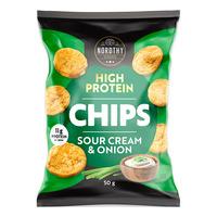 Nordthy Linse Chips High Protein Sour Cream & Onion - 50 g.