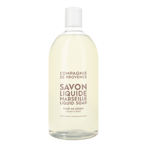 Compagnie de Provence Liquid Marseille Soap Refill Cedar Forest - 1000 ml.