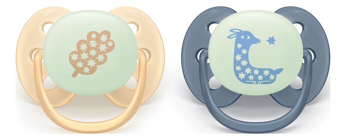 Køb Philips Avent Pacifier ultra soft Nighttime - 2 stk. hos Med24.dk