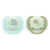 Philips Avent Pacifier ultra soft Nighttime - turkis og grøn - 2 stk.