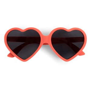 Filibabba Børnesolbriller Genbrugsplastik 1-3 år Hjerte - Warm Red  - 1 stk.