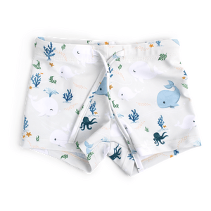 Filibabba Badeshorts 3-4 år Orla - Christian's Whale Tales - 1 stk.