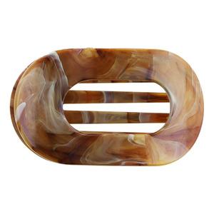 By Stær Eva Hårklemme - Mellem - Marmor Nougat/Hvid - 1 stk.
